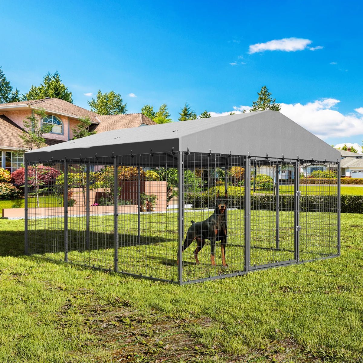 10 x 10 x 6 FT Outdoor Dog Kennel A9335