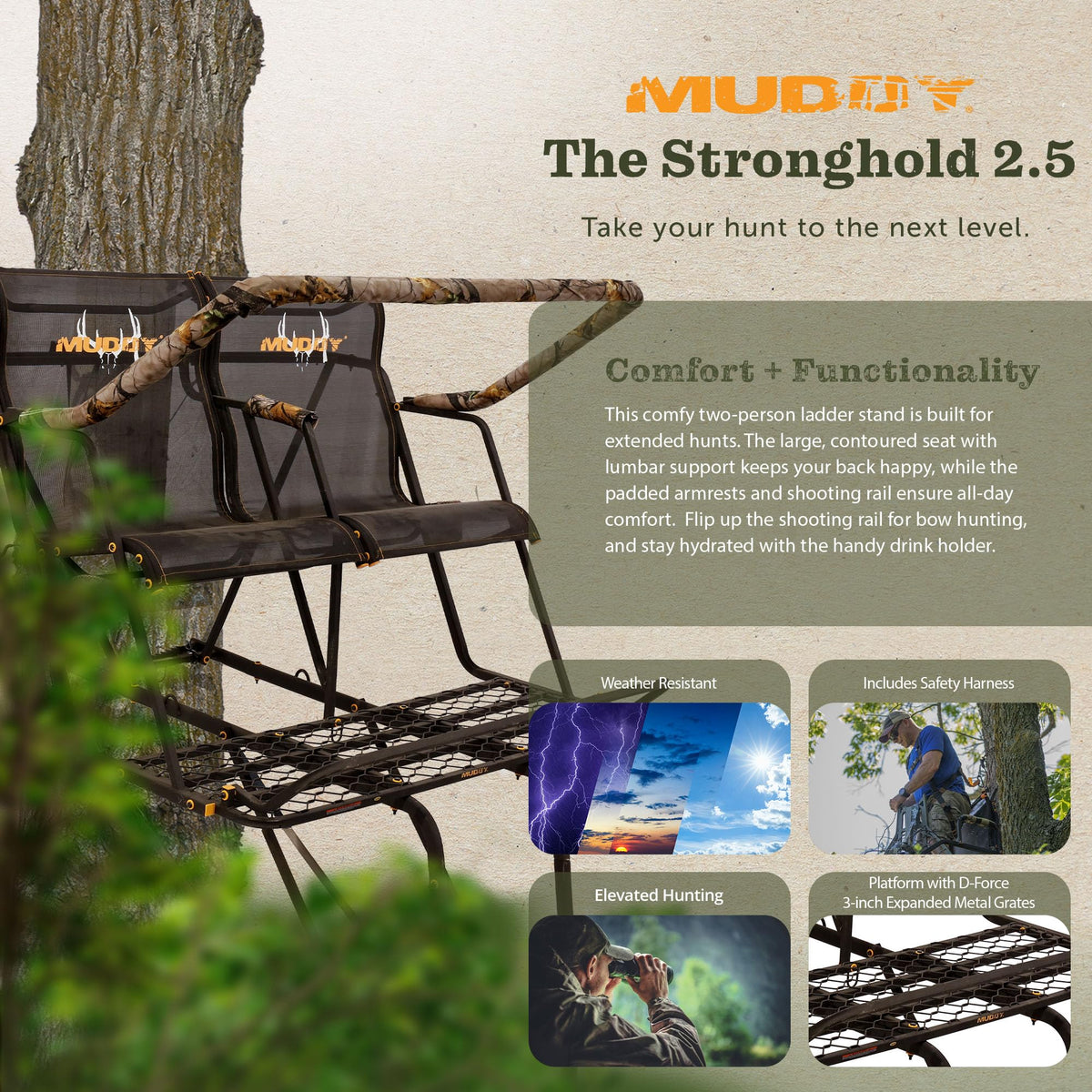 Hunting Deer Ladder Stand 20 ft with Blind Kit X54985