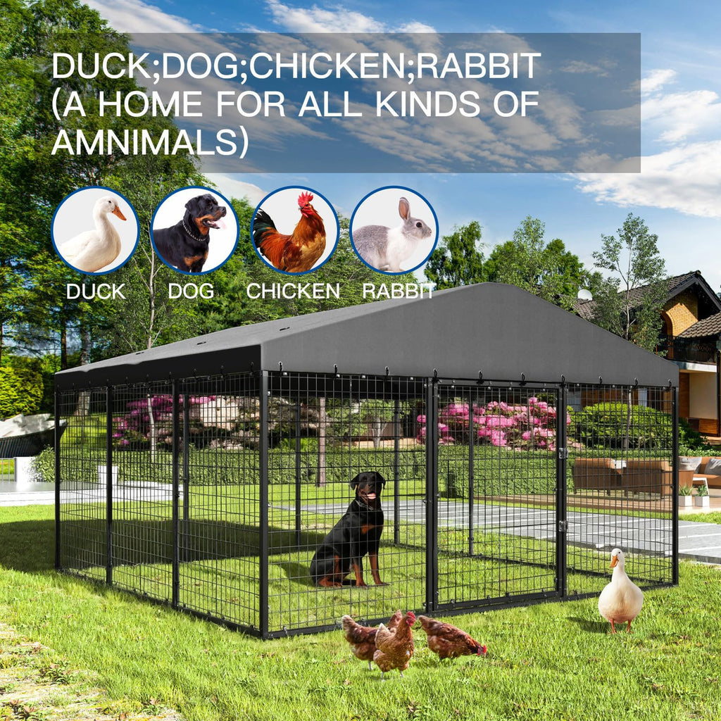 10 x 10 x 6 FT Outdoor Dog Kennel A9335
