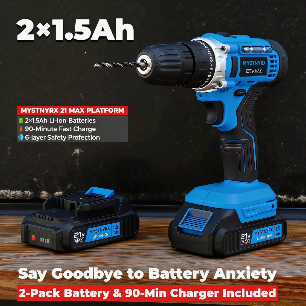 21V Max Cordless Drill Driver Kit with 2 Batteries R471